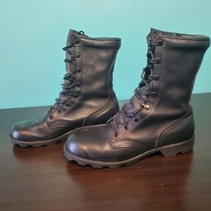 Vintage RO-Search Military Combat Black Leather Boots size 8.5R